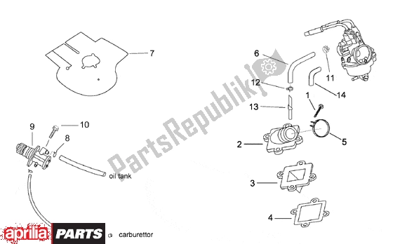 Tutte le parti per il Supply Oil Pump del Aprilia SR WWW Aircooled 515 50 1997 - 2001