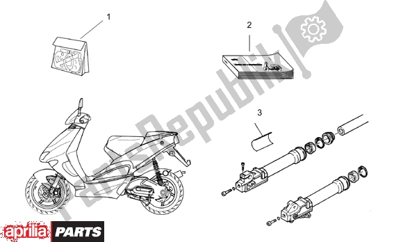 Todas as partes de Technical Decal Set do Aprilia SR WWW Aircooled 515 50 1997 - 2001