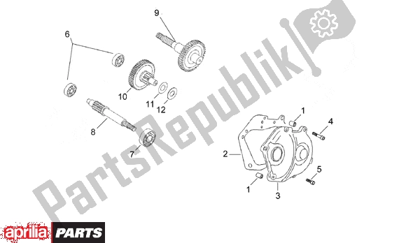 All parts for the Transmission Final Drive of the Aprilia SR WWW Aircooled 515 50 1997 - 2001