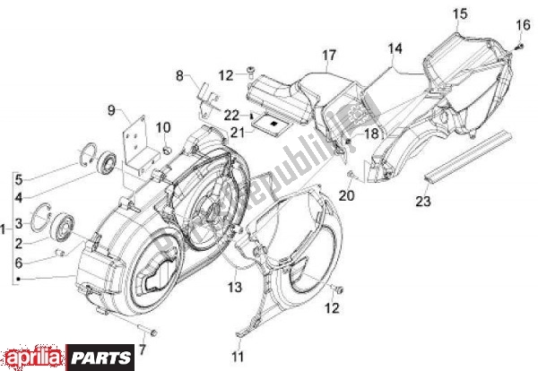 All parts for the Bedekking Variator of the Aprilia SRV 82 850 2012