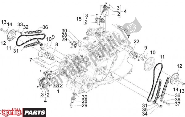 Wszystkie części do Groep Balancerigensteun Aprilia SRV 82 850 2012