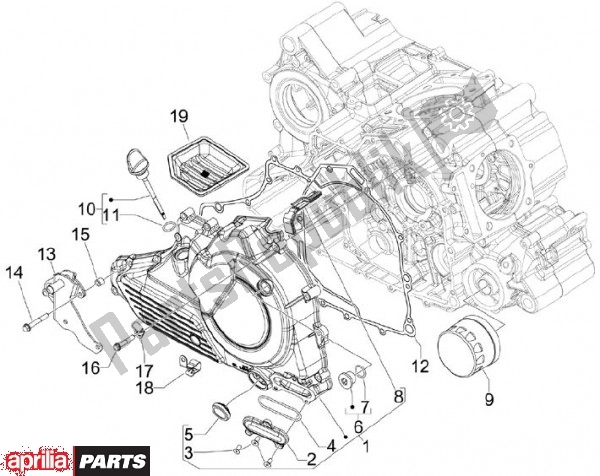 Alle Teile für das Ölfilter des Aprilia SRV 82 850 2012