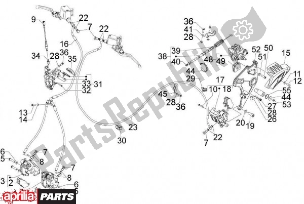 All parts for the Brake System of the Aprilia SRV 82 850 2012