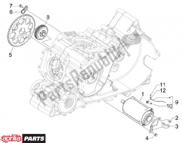 All parts for the Starter of the Aprilia SRV 82 850 2012