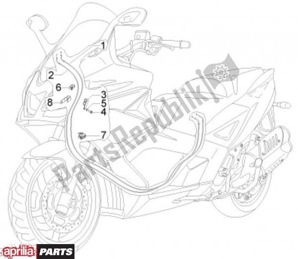 Wszystkie części do Transmissiekabels Aprilia SRV 82 850 2012