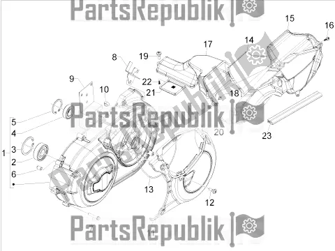 Tutte le parti per il Coperchio Del Carter - Raffreddamento Del Carter del Aprilia SRV 850 2016