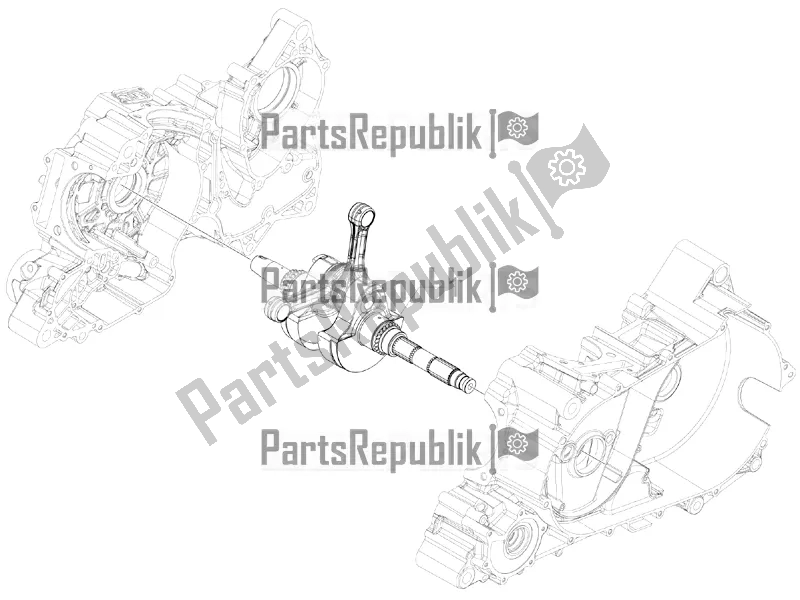 Alle onderdelen voor de Krukas van de Aprilia SRV 850 2016