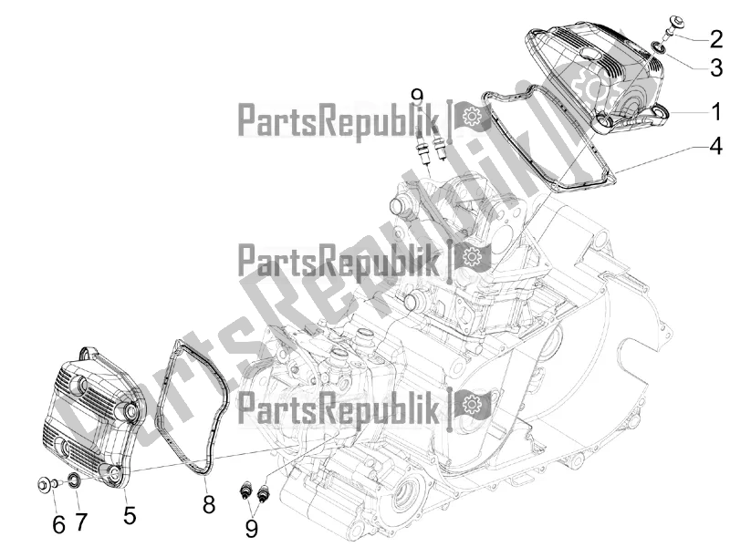 Tutte le parti per il Coperchio Della Testata del Aprilia SRV 850 2016