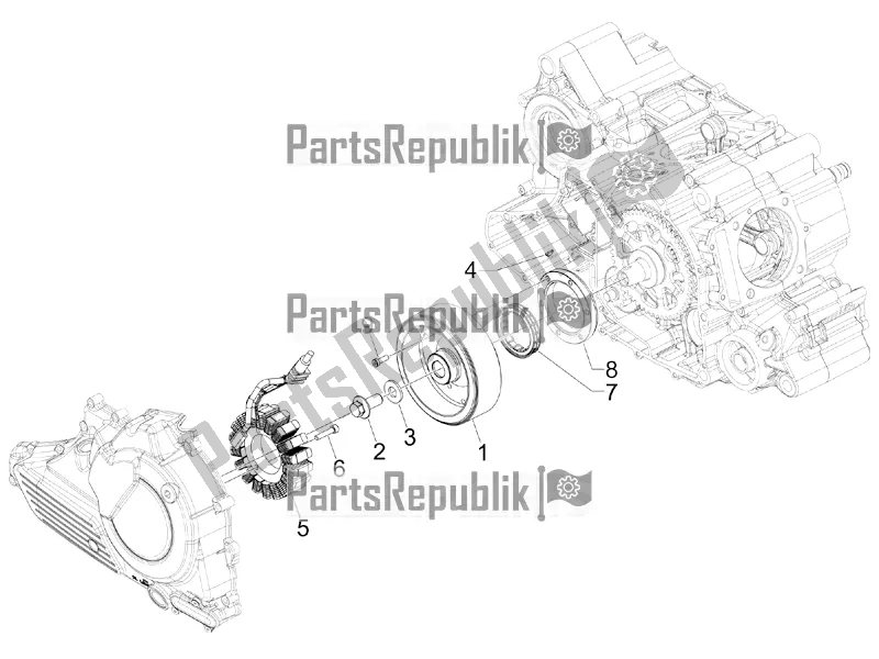 Alle onderdelen voor de Vliegwiel Magneto van de Aprilia SRV 850 2016