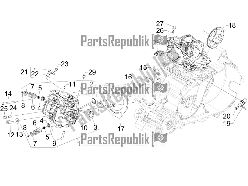 Tutte le parti per il Unità Principale - Valvola del Aprilia SRV 850 2016