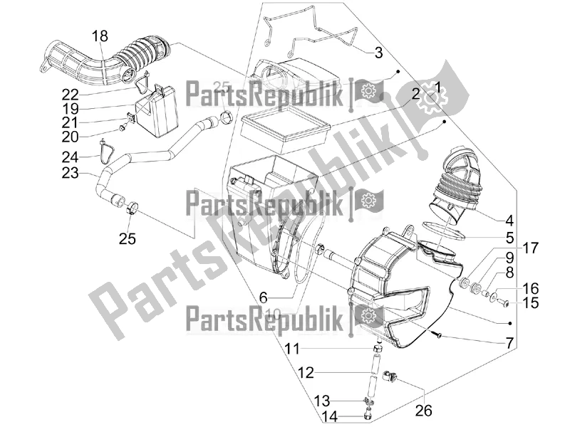 Todas as partes de Filtro De Ar do Aprilia SRV 850 2017