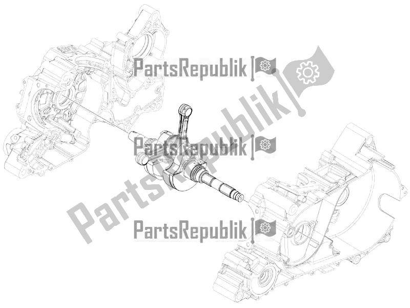 All parts for the Crankshaft of the Aprilia SRV 850 2017