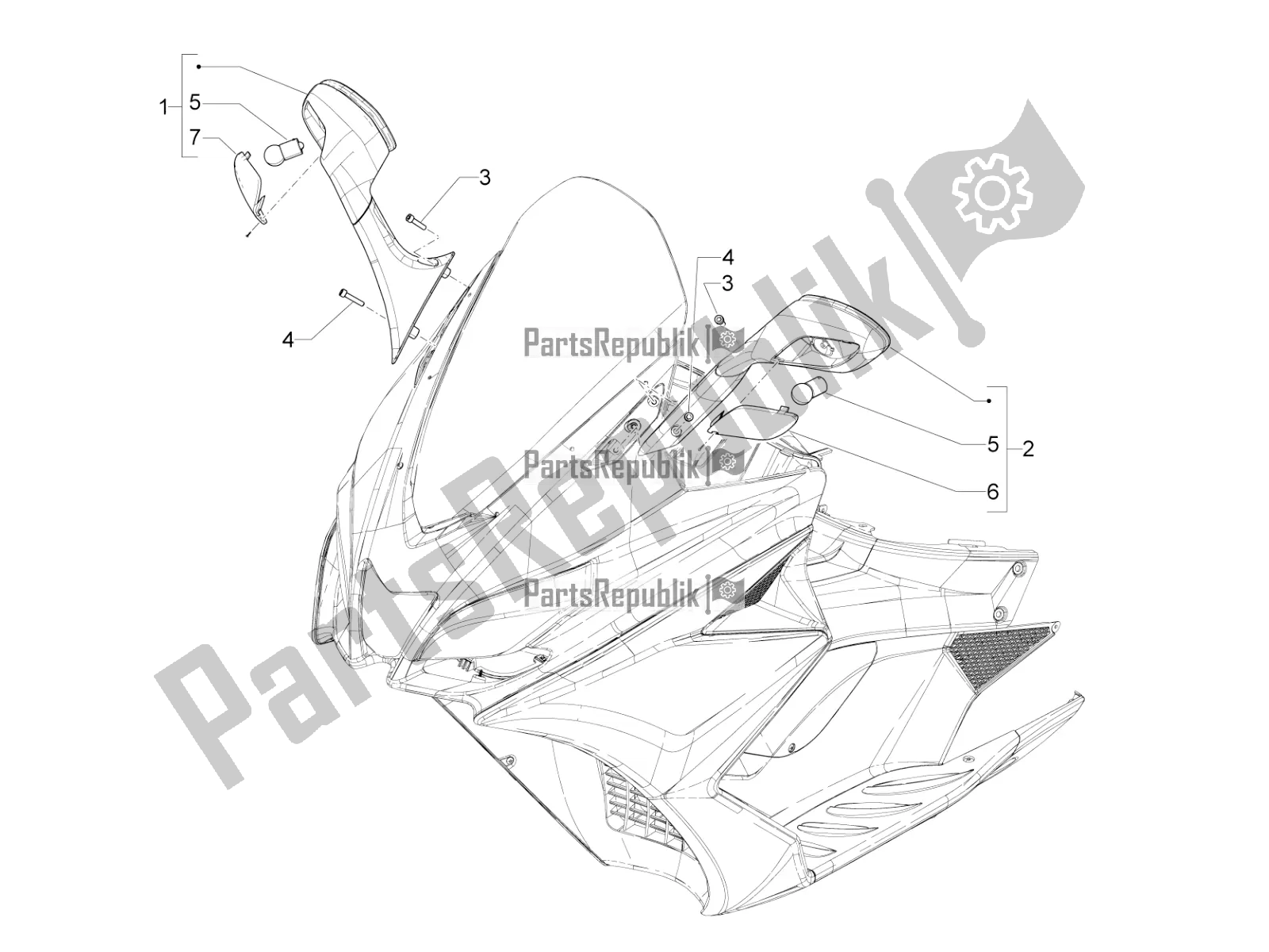 All parts for the Driving Mirror/s of the Aprilia SRV 850 2017