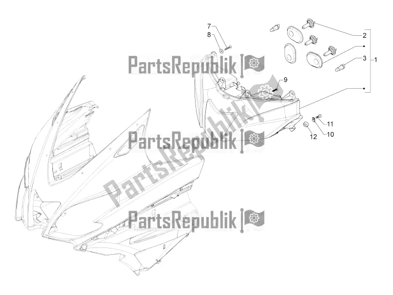 Toutes les pièces pour le Phares Avant - Clignotants du Aprilia SRV 850 2017