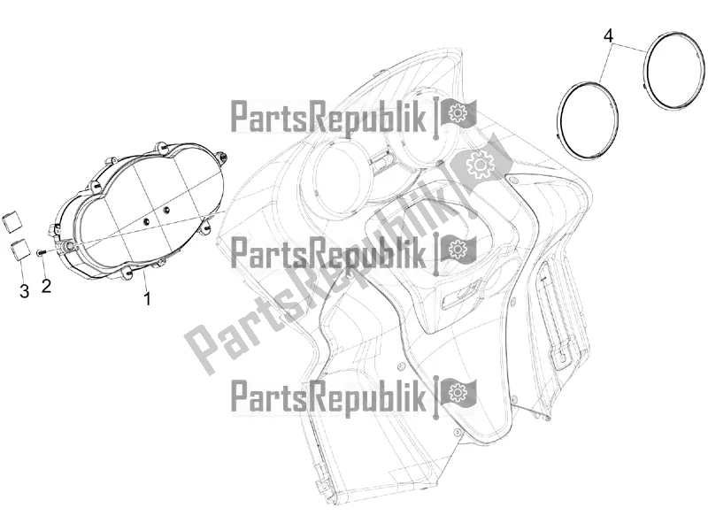 All parts for the Meter Combination - Cruscotto of the Aprilia SRV 850 2017