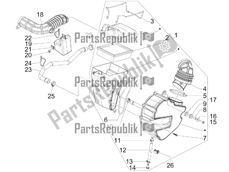 Tutte le parti per il Filtro Dell'aria del Aprilia SRV 850 2018