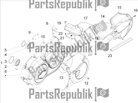 Todas las partes para Tapa Del Cárter - Enfriamiento Del Cárter de Aprilia SRV 850 2018