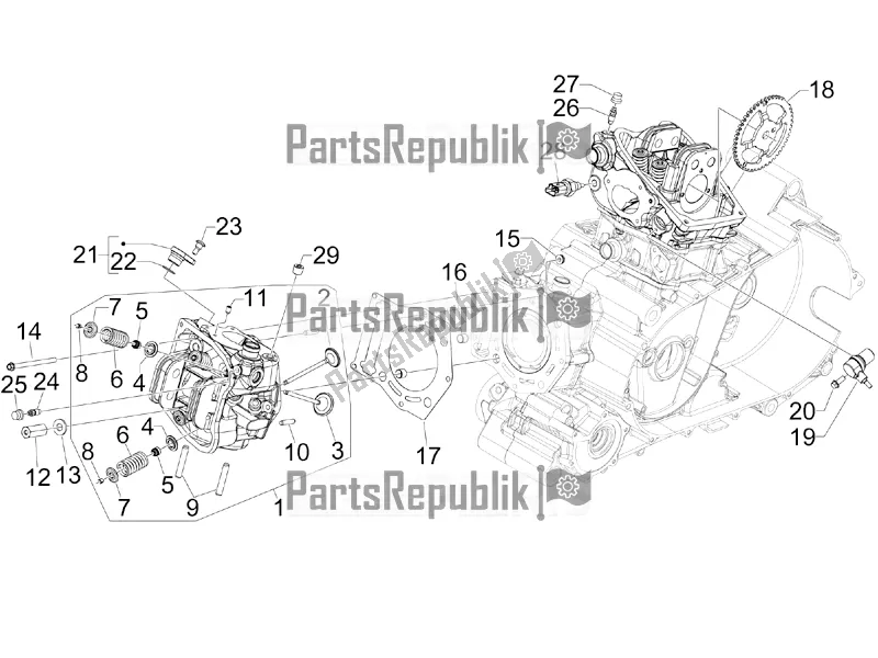 Wszystkie części do Jednostka G?ówna - Zawór Aprilia SRV 850 2018