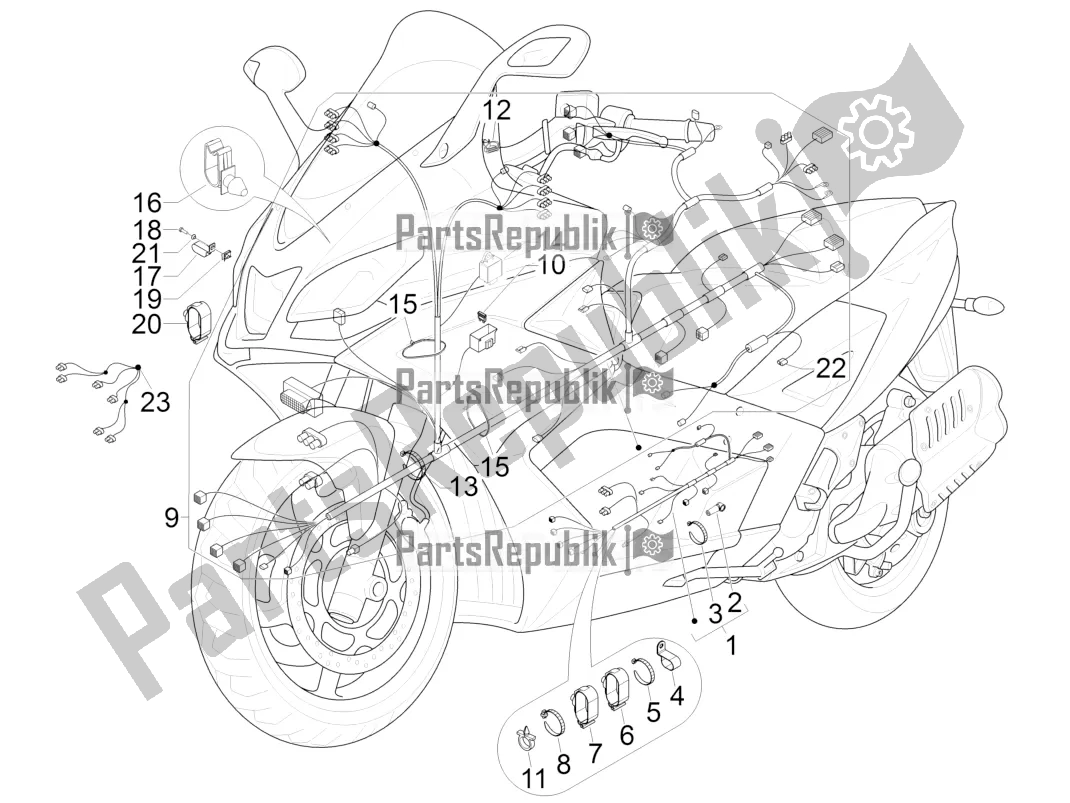 Tutte le parti per il Cablaggio Principale del Aprilia SRV 850 2018