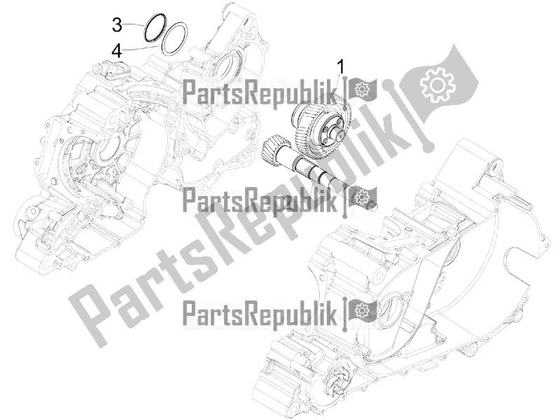 Toutes les pièces pour le Unité De Réduction du Aprilia SRV 850 2018