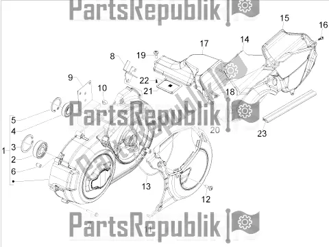 Todas as partes de Tampa Do Cárter - Resfriamento Do Cárter do Aprilia SRV 850 2019