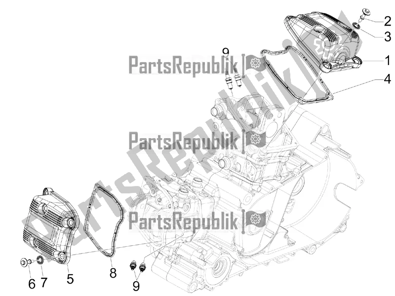 Todas las partes para Cubierta De Tapa De Cilindro de Aprilia SRV 850 2019