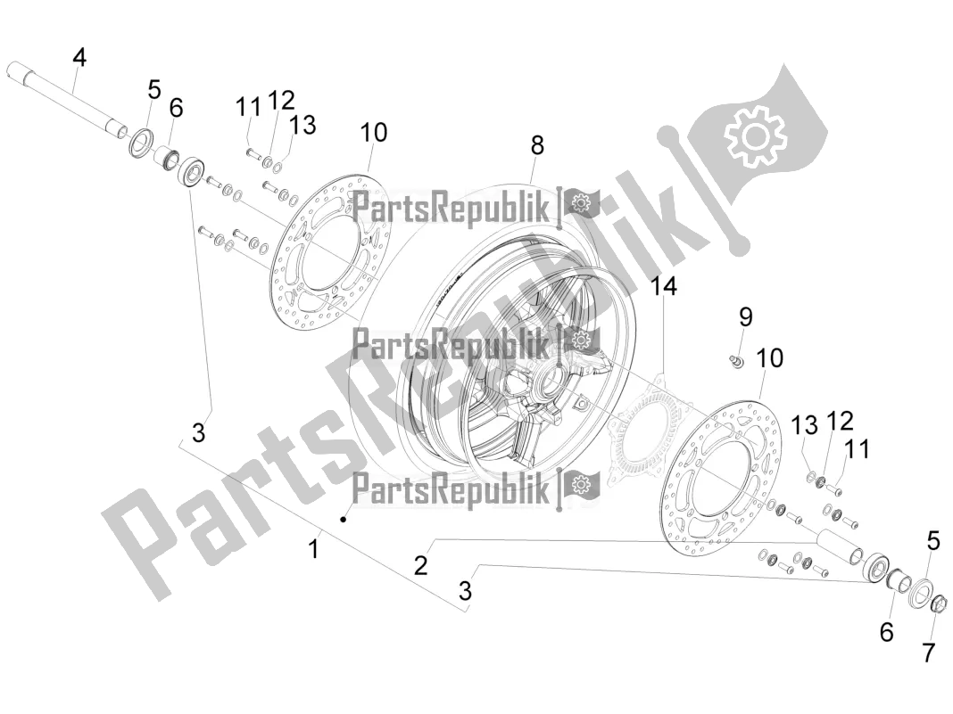 Toutes les pièces pour le Roue Avant du Aprilia SRV 850 2019