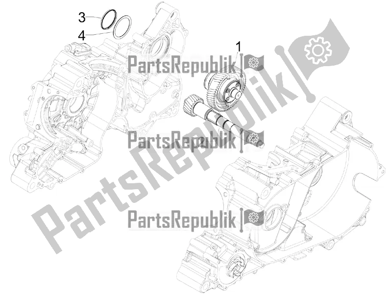 Toutes les pièces pour le Unité De Réduction du Aprilia SRV 850 2019