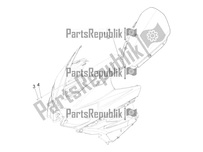 Alle Teile für das Windschutzscheibe - Glas des Aprilia SRV 850 2019