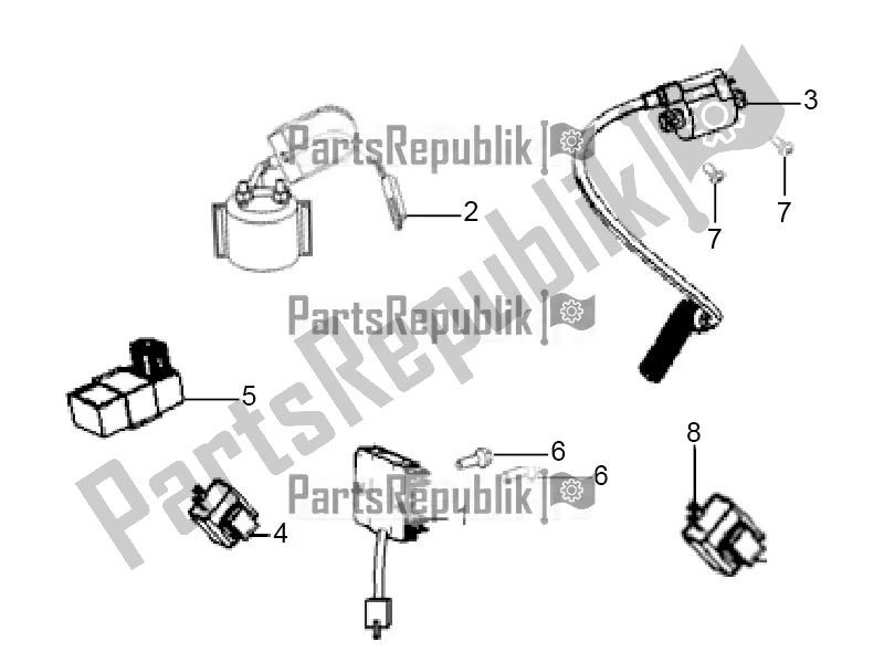 All parts for the Electrical Systems of the Aprilia STX 150 2016