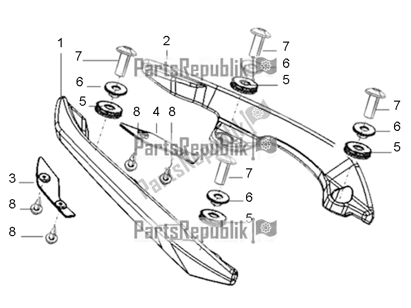 Todas las partes para Montaje De Manijas Traseras de Aprilia STX 150 2016