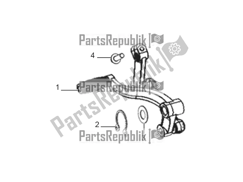 All parts for the Shift Pedal of the Aprilia STX 150 2016