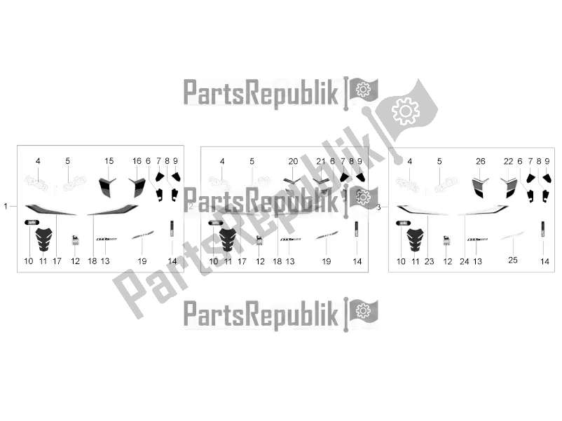 Toutes les pièces pour le Stiker du Aprilia STX 150 2016
