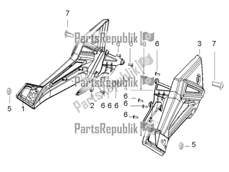 All parts for the Pilot Footrest Carpet of the Aprilia STX 150 2017