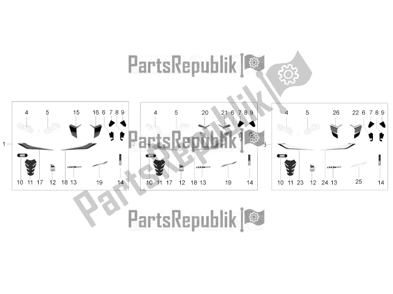 Wszystkie części do Naklejka Aprilia STX 150 2017