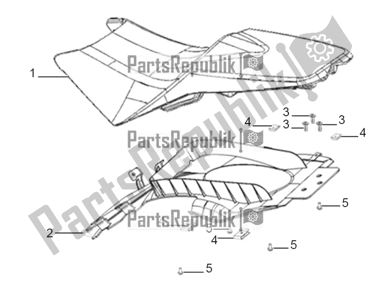 Alle Teile für das Sattel Und Hinterer Kotflügel des Aprilia STX 150 2018