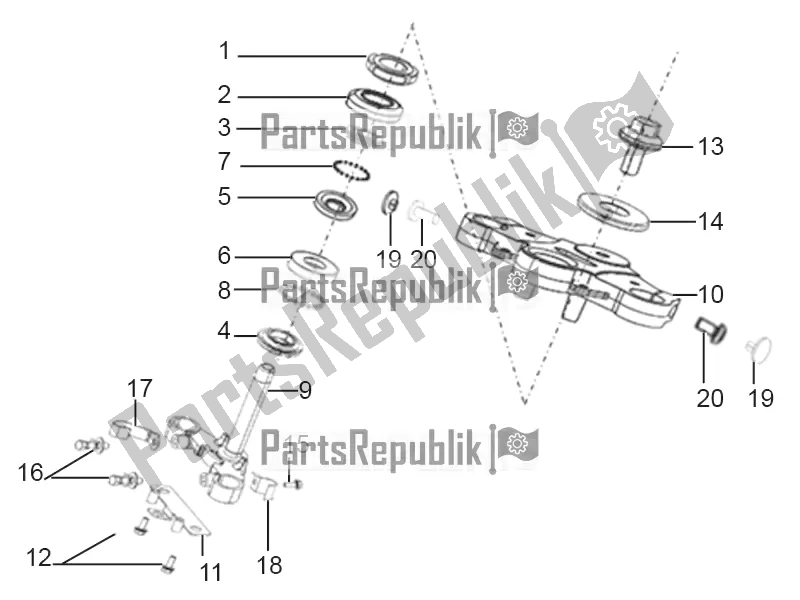 Alle Teile für das Lenkspindel des Aprilia STX 150 2018