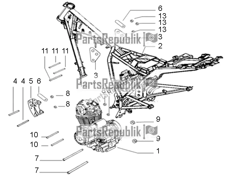 Alle onderdelen voor de Motor En Frame van de Aprilia STX 150 2019