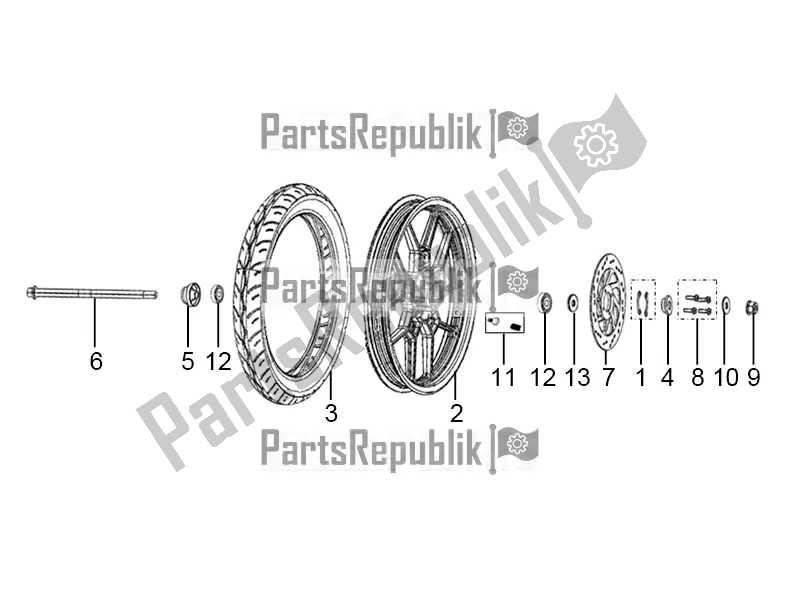 Alle Teile für das Front Wheel Made Of Alloy des Aprilia STX 150 2019