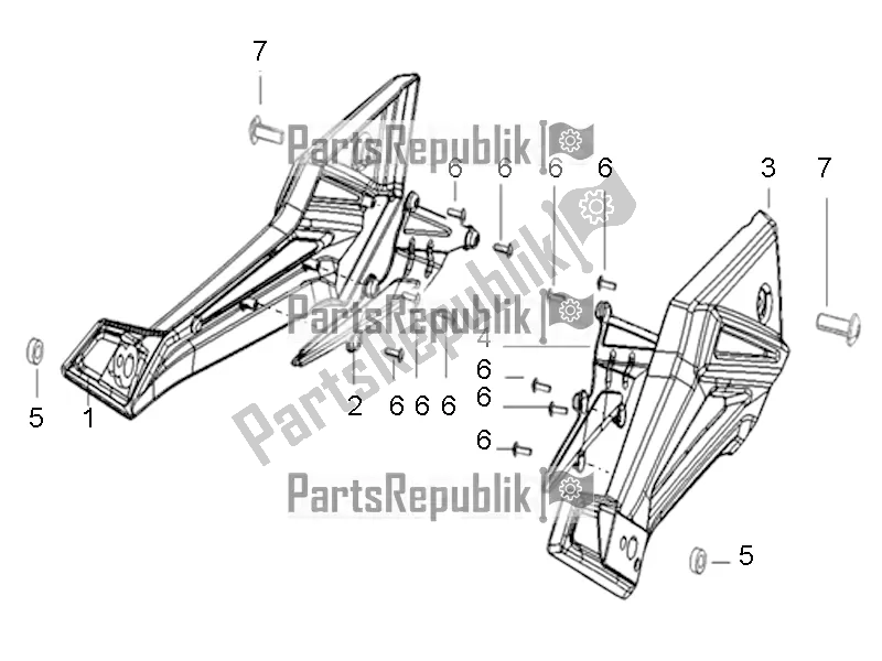 Toutes les pièces pour le Tapis Repose-pieds Pilote du Aprilia STX 150 2019