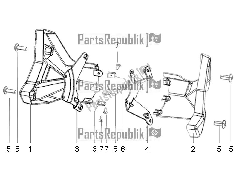 All parts for the Shroud of the Aprilia STX 150 2019