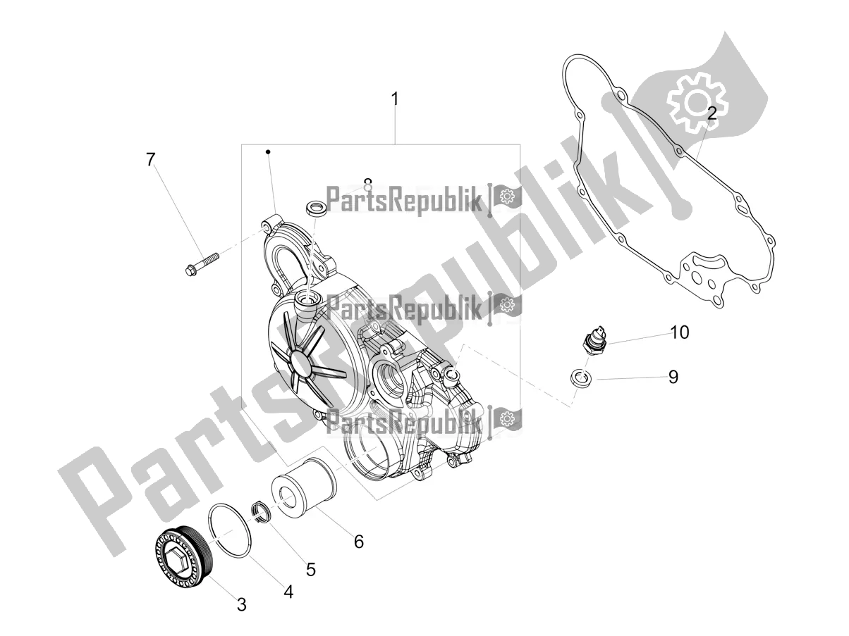 All parts for the Clutch Cover of the Aprilia SX 125 2018