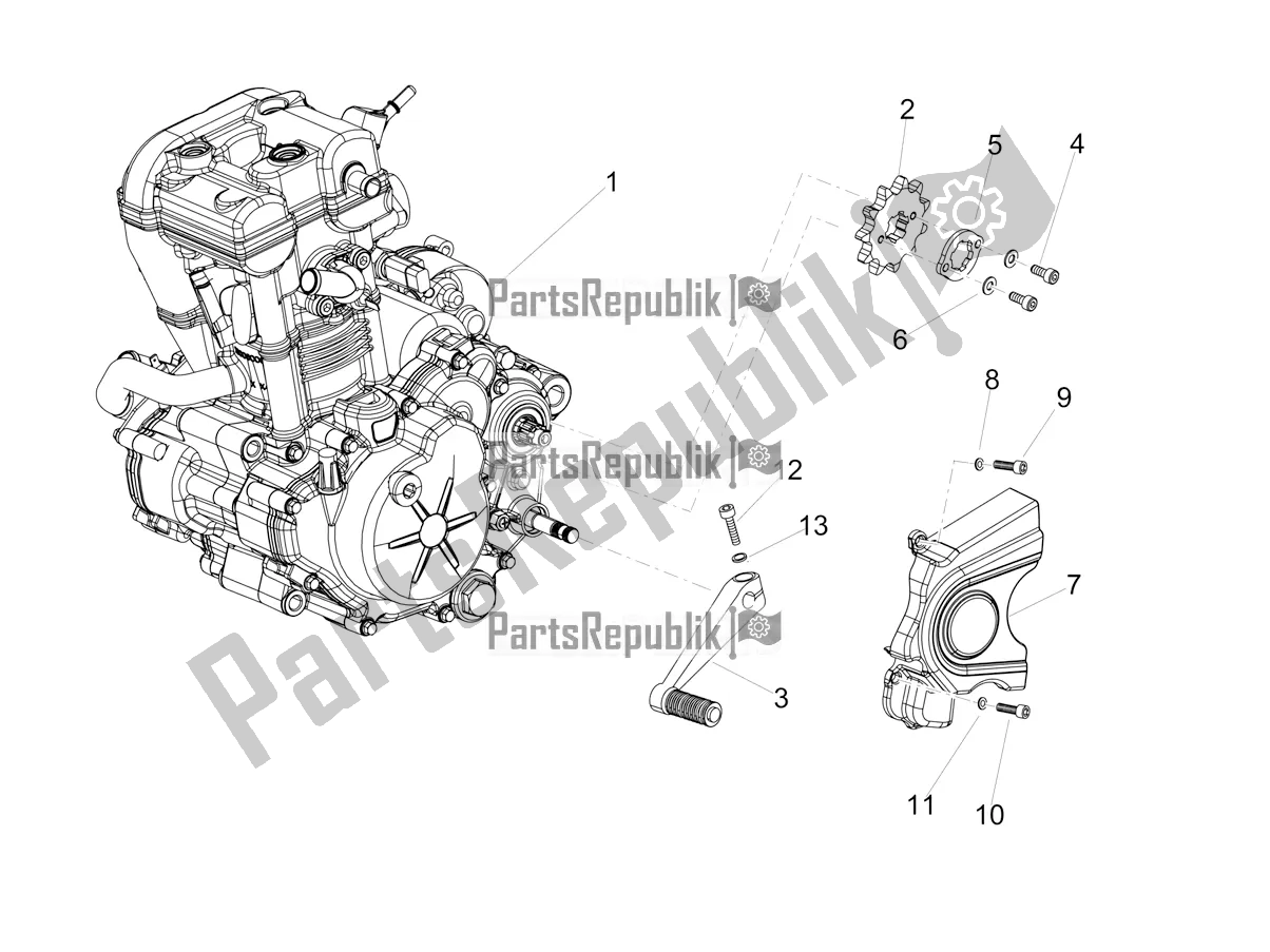 Alle Teile für das Motorvervollständigender Teilhebel des Aprilia SX 125 2018