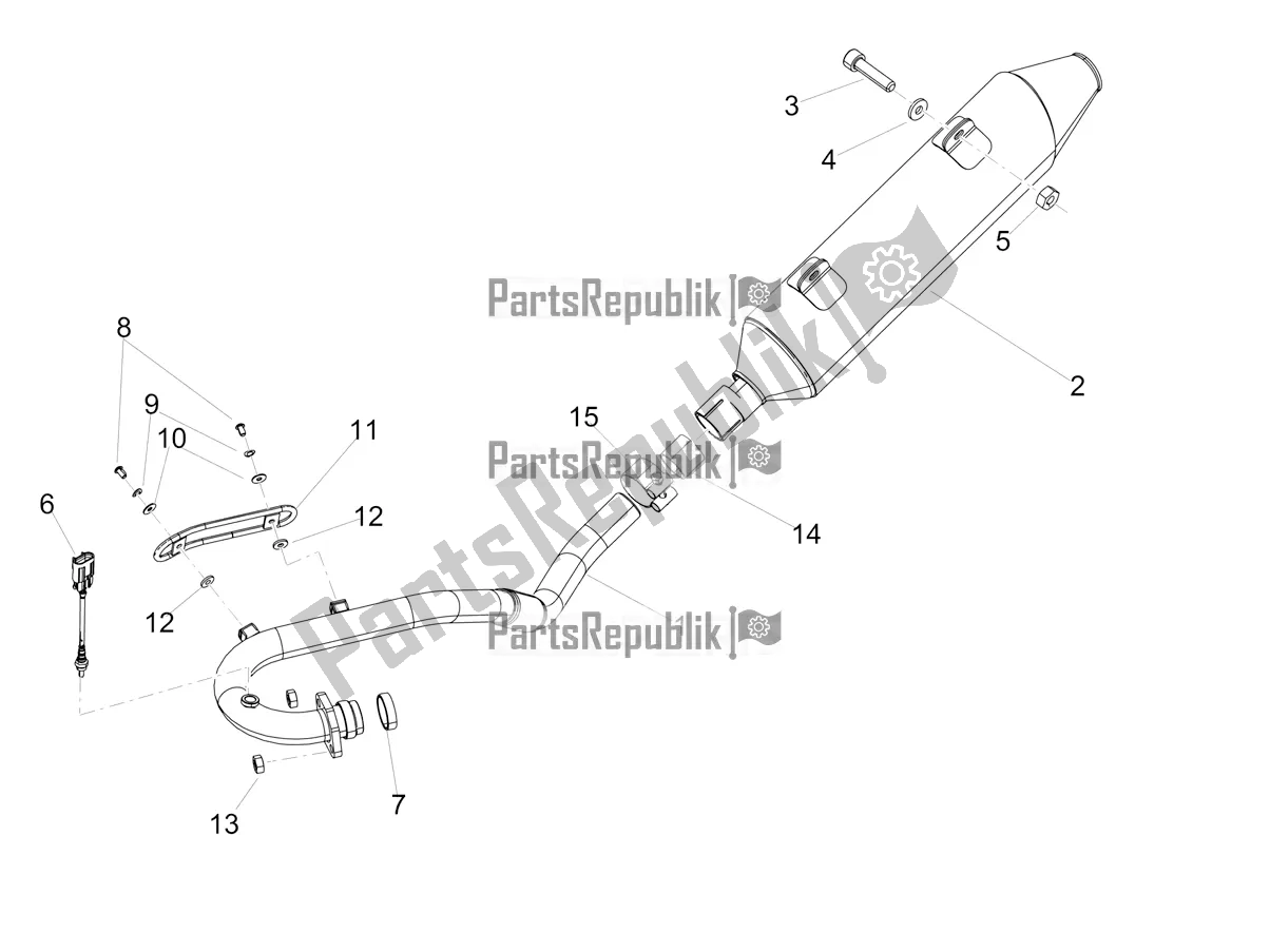 All parts for the Silencer of the Aprilia SX 125 2018