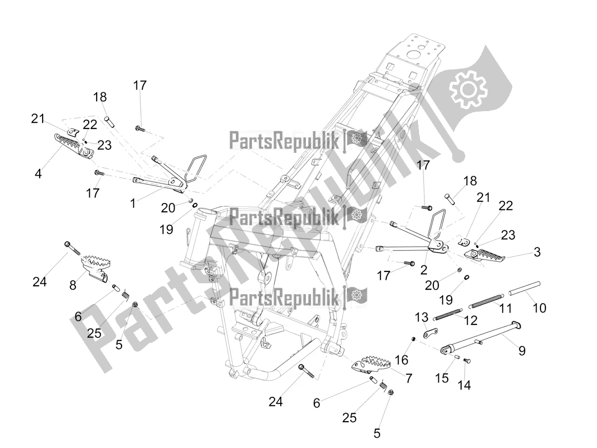 Tutte le parti per il Trestle - Footboards del Aprilia SX 125 2018