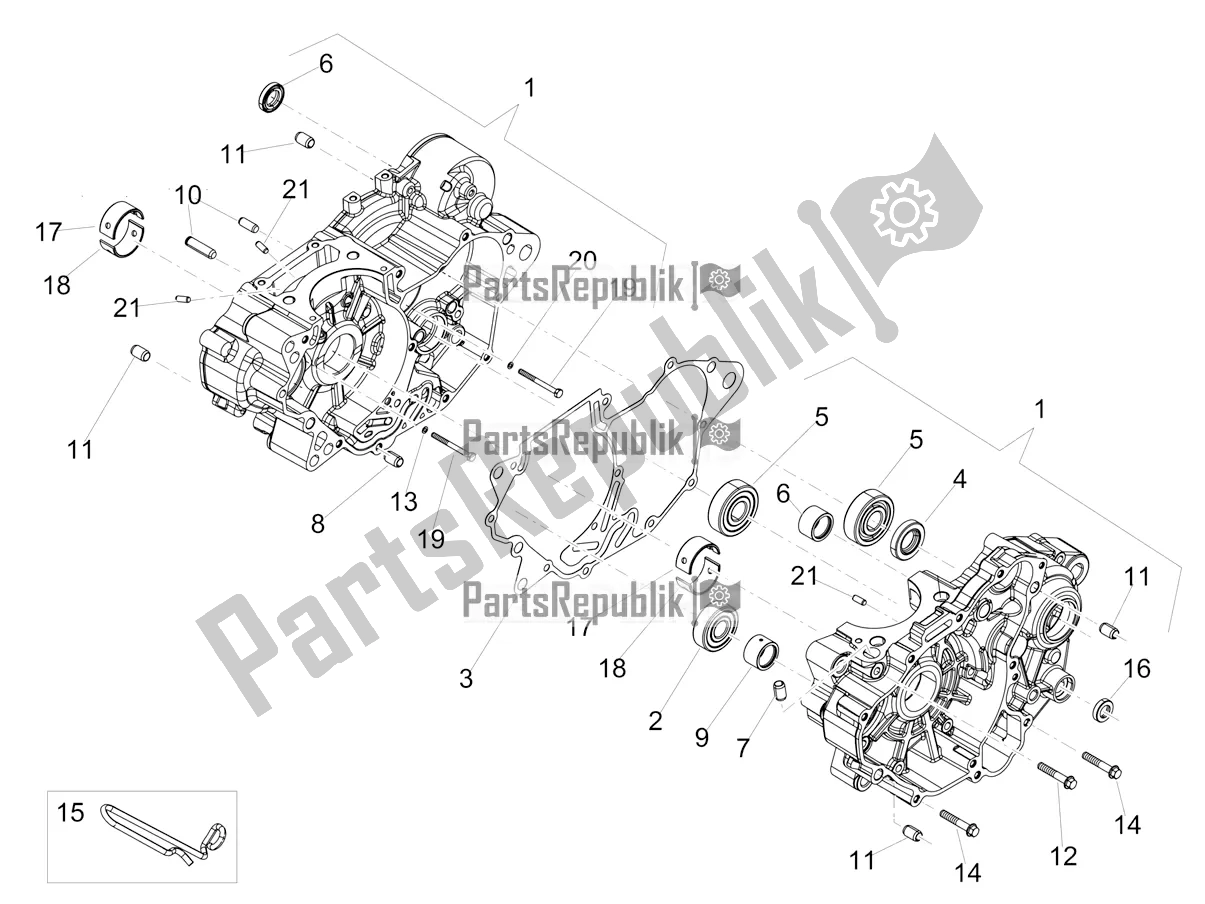 Tutte le parti per il Carter I del Aprilia SX 125 2019