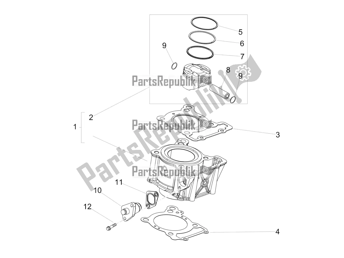All parts for the Cylinder - Piston of the Aprilia SX 125 2019