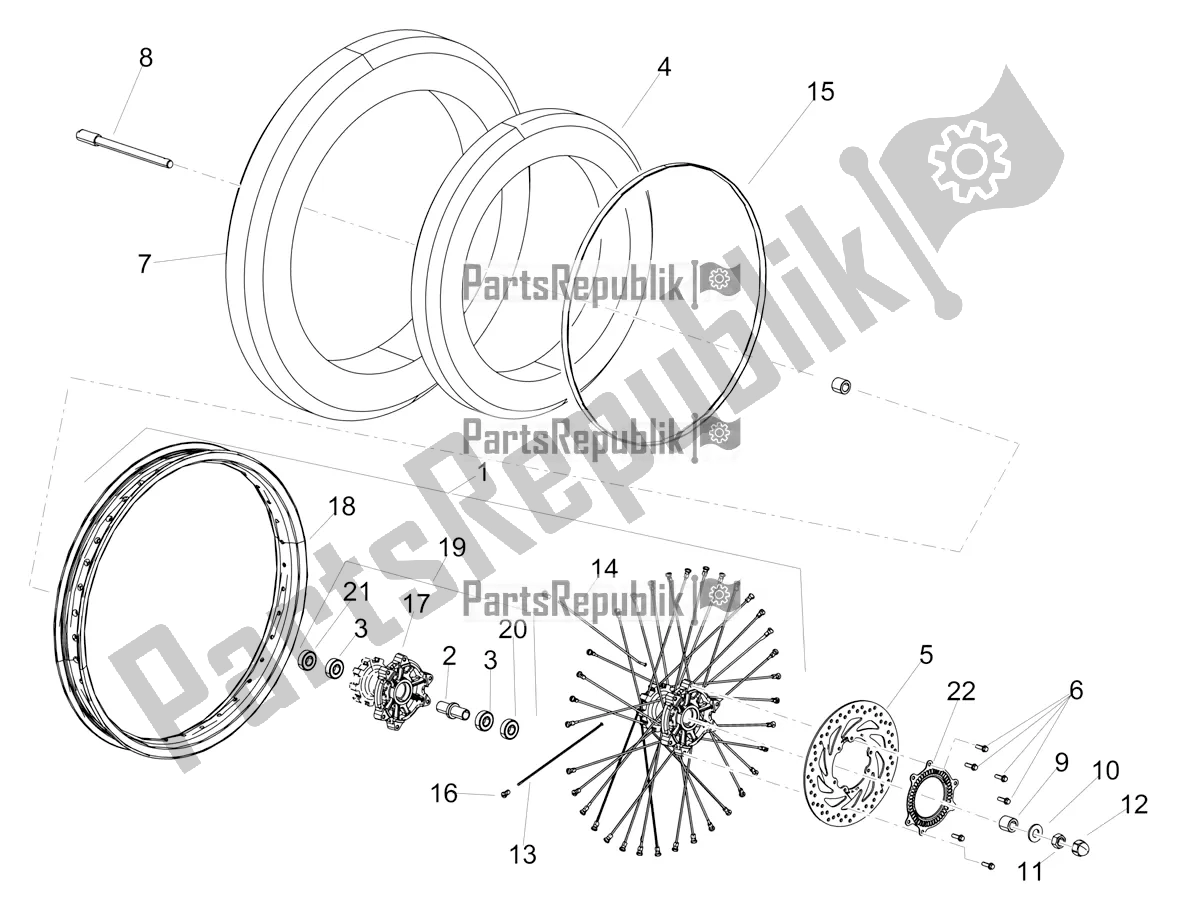 Toutes les pièces pour le Roue Avant du Aprilia SX 125 2019