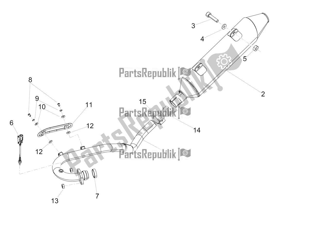 All parts for the Silencer of the Aprilia SX 125 2019