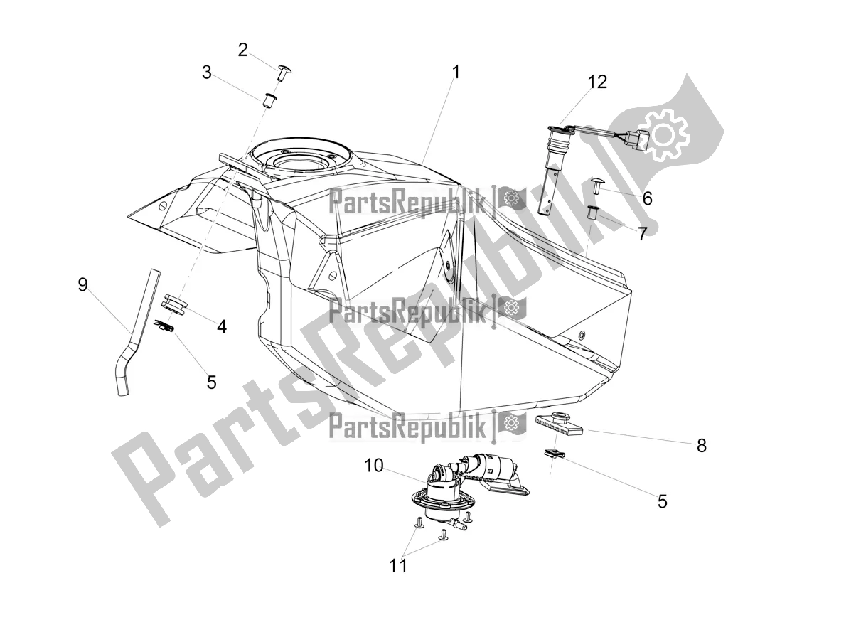 Tutte le parti per il Serbatoio del Aprilia SX 125 2019